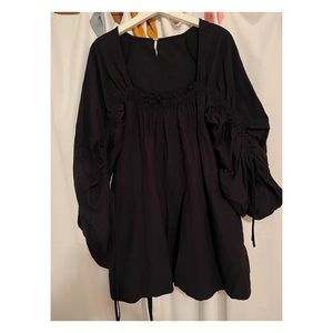 Free People Black Babydoll Mini Dress Size Medium